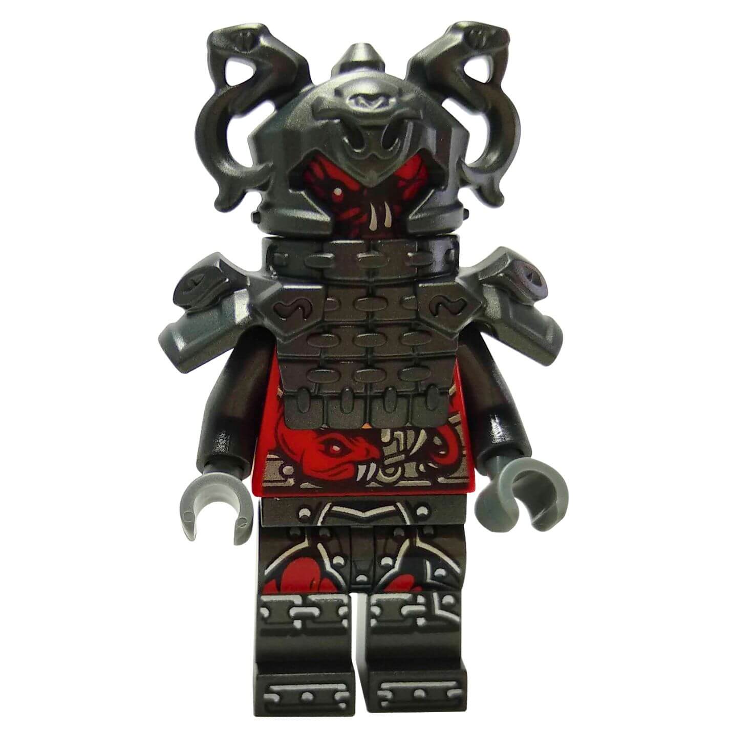 LEGO® NINJAGO minifigurka Rivett njo0276 tmavé brnění červený hadí trup