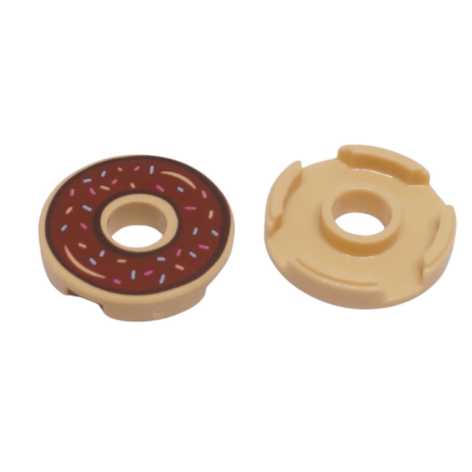 LEGO® Donut Tile 15535pb06 | Chocolate Doughnut Part – www.choose