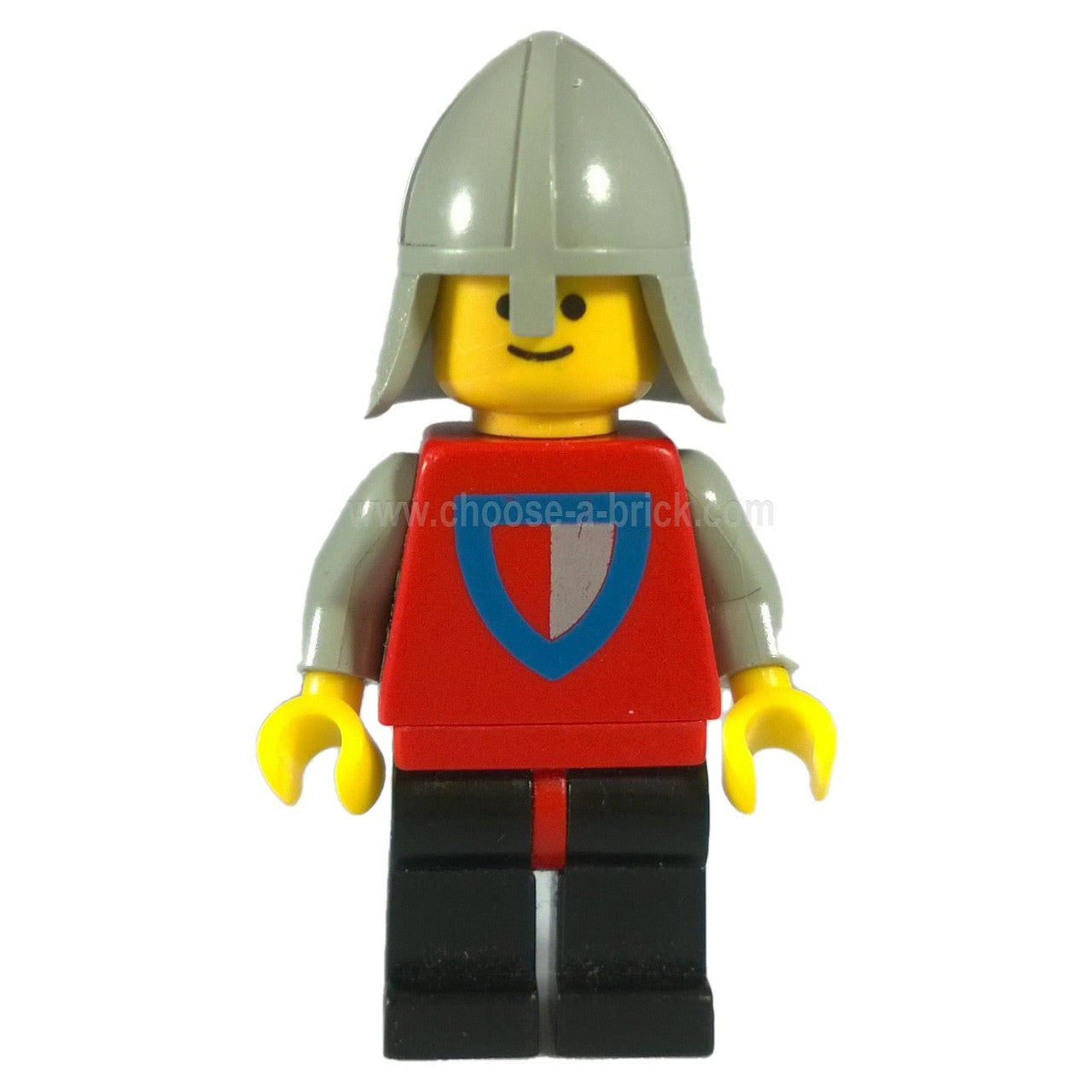 Classic - Knight, Shield Red/Gray, Black Legs with Red Hips, Light Gray Neck-Protector