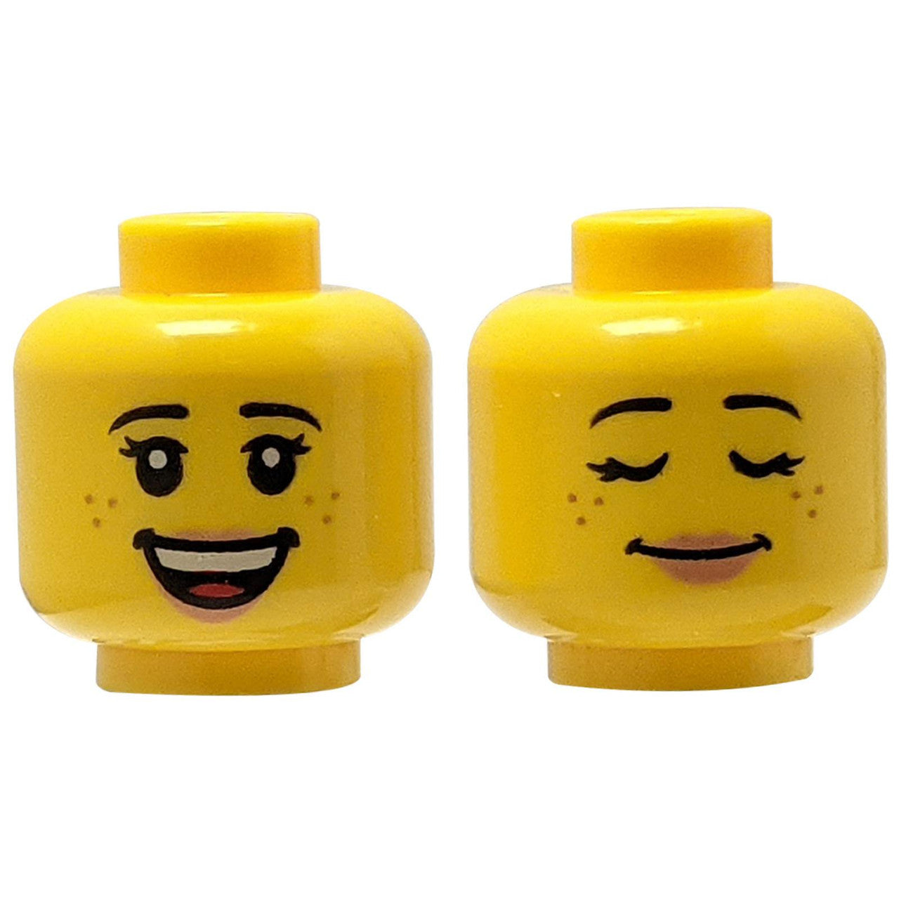 Dual sided Female - Open mouth Smile / Sleeping Pattern - Hollow Stud