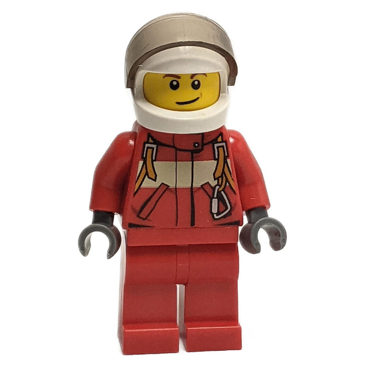 Pilote paramédical avec casque blanc