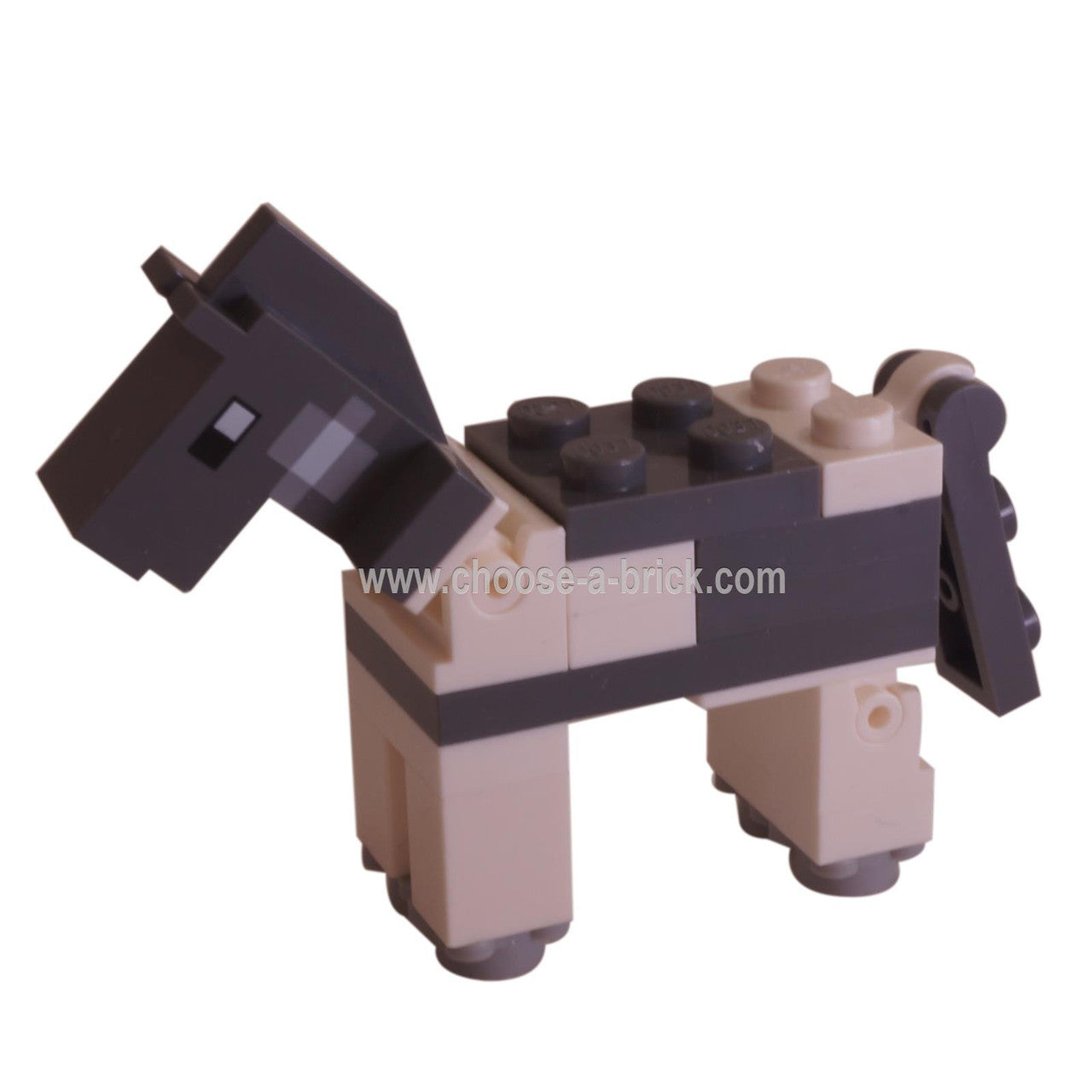 Cavalo Minecraft Cinza Azulado Escuro