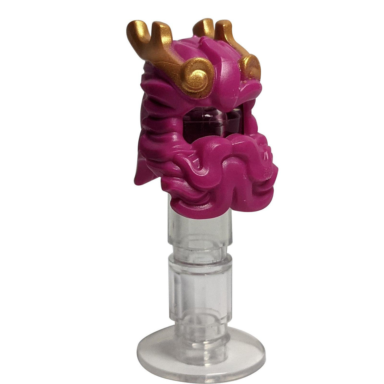 Magenta Hair and Beard with Gold Horns Pattern