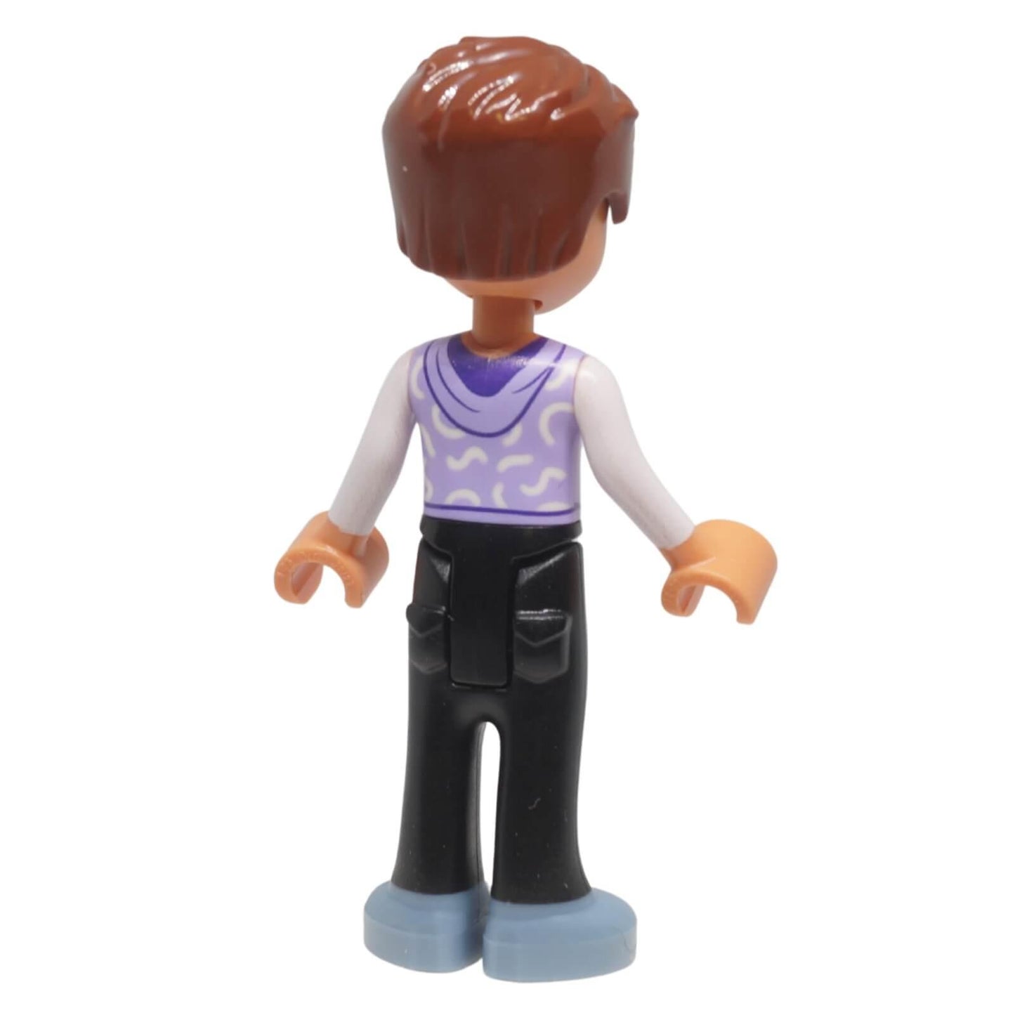 Back view of LEGO® Friends Felix mini-doll frnd0532 from Set 41711 Emma's Art School