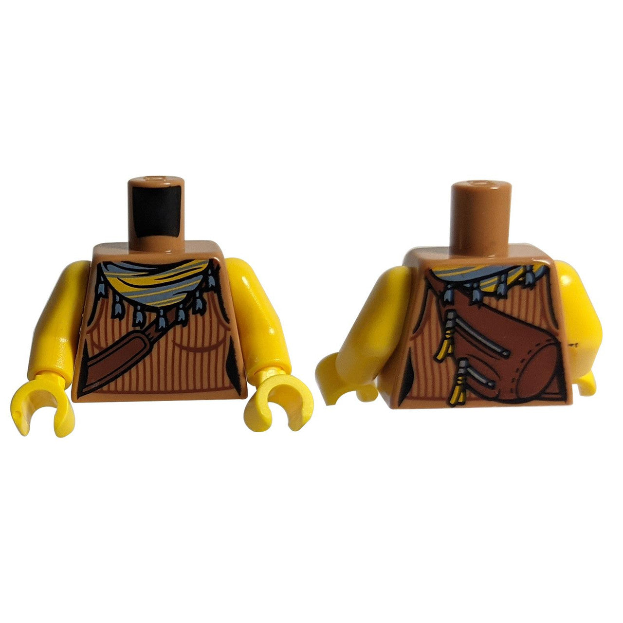 LEGO female tank top torso with striped shirt scarf tassels and shoulder bag print 973pb4390c01
