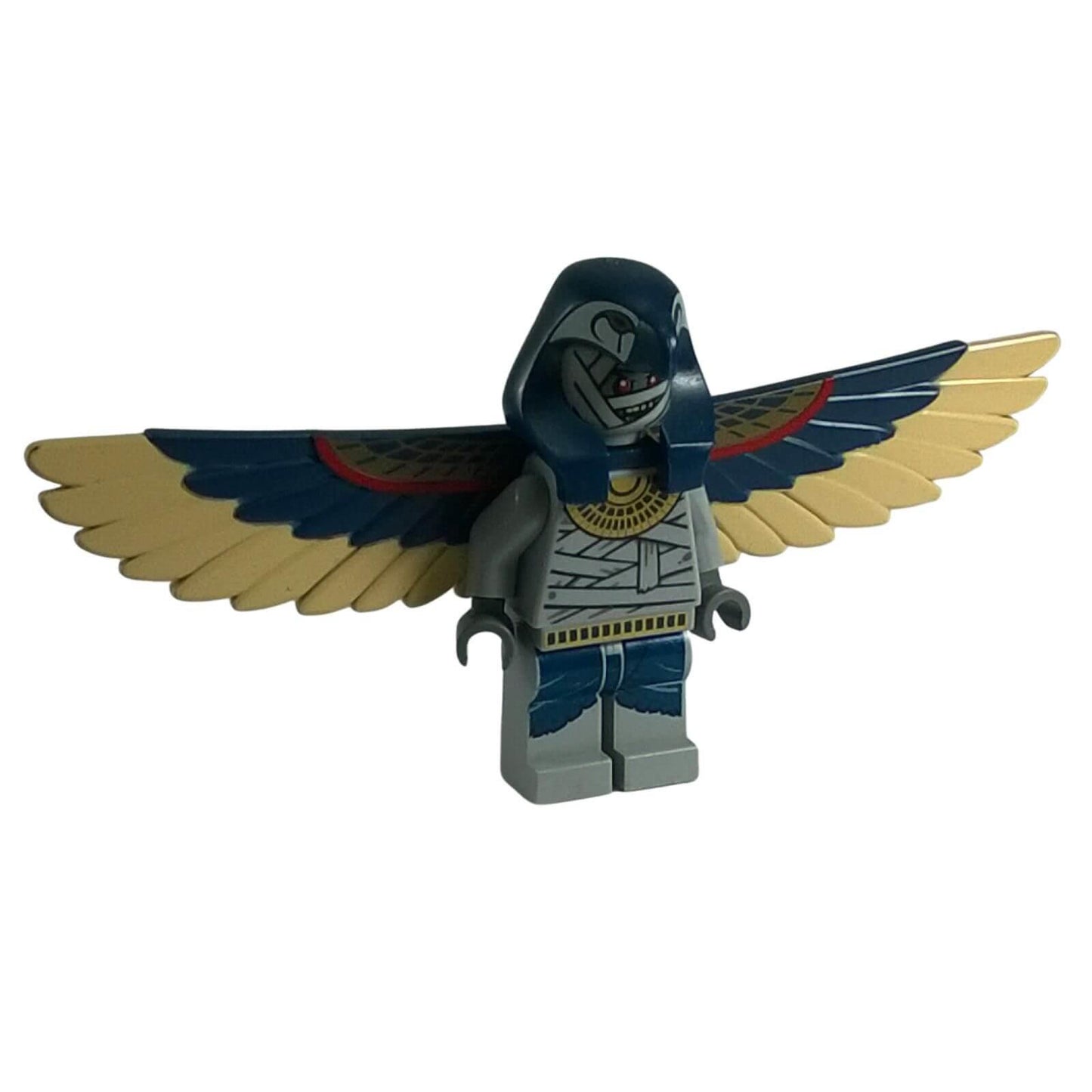 LEGO® Flying Mummy pha005 minifigure with blue and tan wing assembly from Pharaoh's Quest