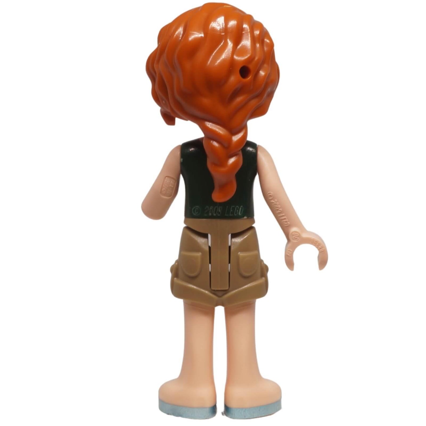 LEGO® Friends Autumn minifigure frnd0711 with mushroom top and orange hair, back view