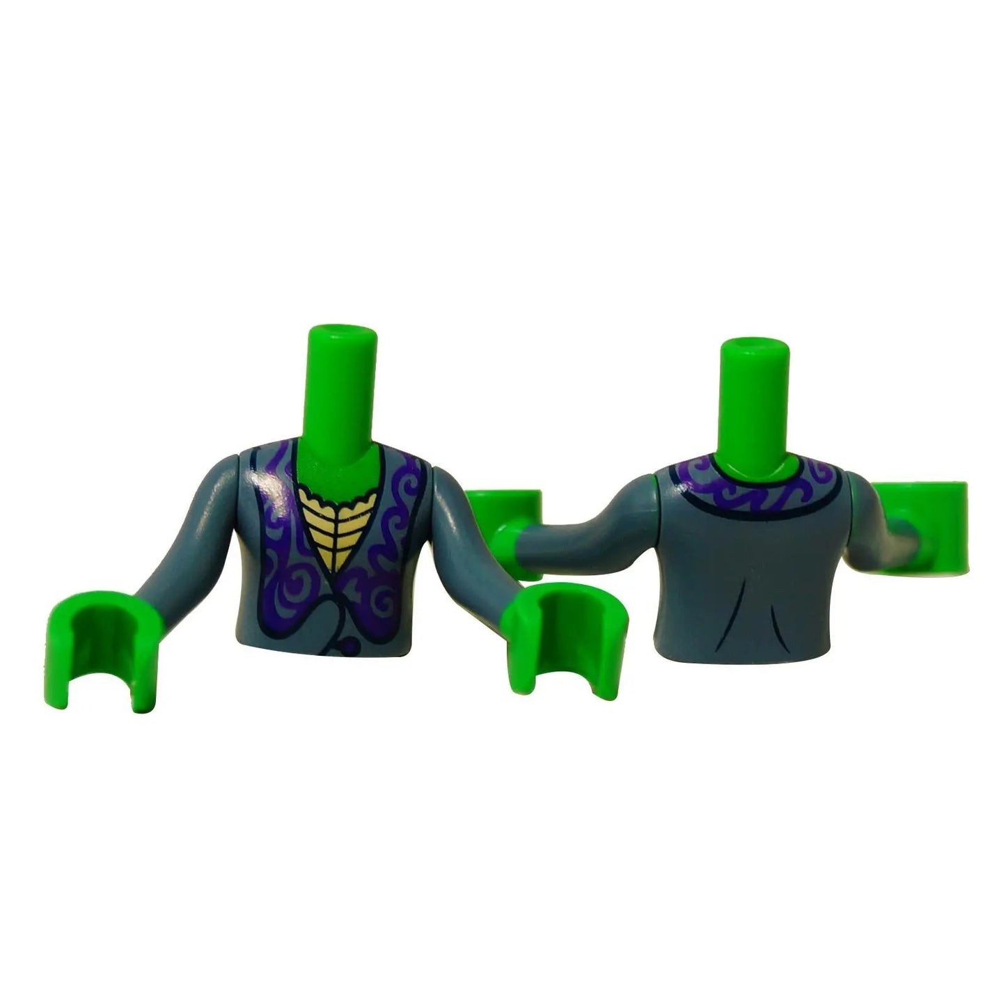 LEGO® Torso dell'uniforme di Elphaba Shiz da Wicked con giacca scolastica dettagliata, perfetto per figure da esposizione e MOC a tema.
