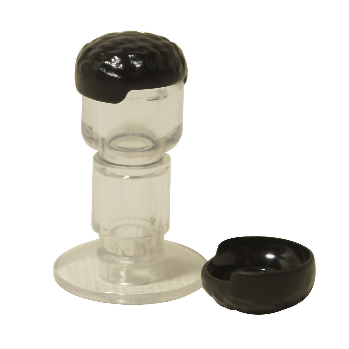 LEGO® Minifigure Hairpiece with a high hairline and hair just on the top and sides.