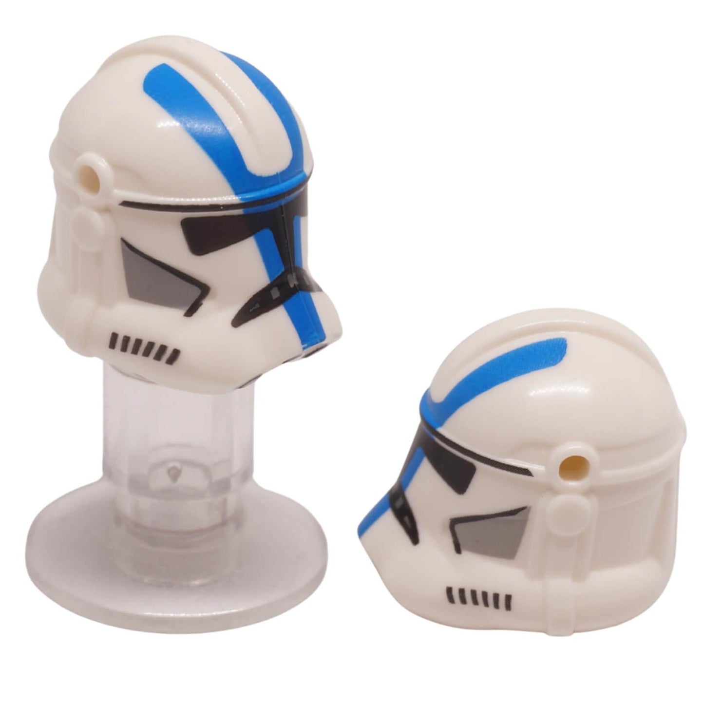 LEGO® Phase 2 Clone Trooper helmet with blue 501st Legion markings (11217pb15).
