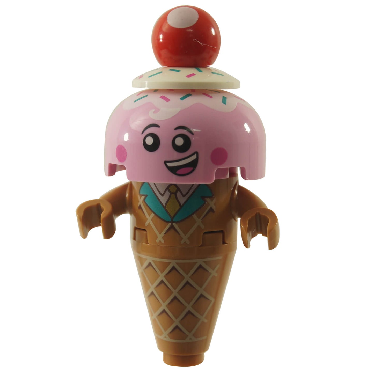 LEGO® Ice Cream Cone character tlm127 from The LEGO® Movie 2 with printed smiling face