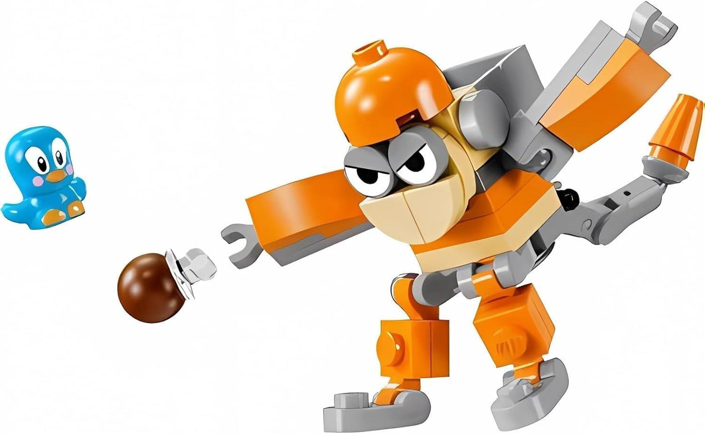 LEGO® Sonic the Hedgehog Kiki robot build from polybag set 30676 throwing coconut with Flicky character