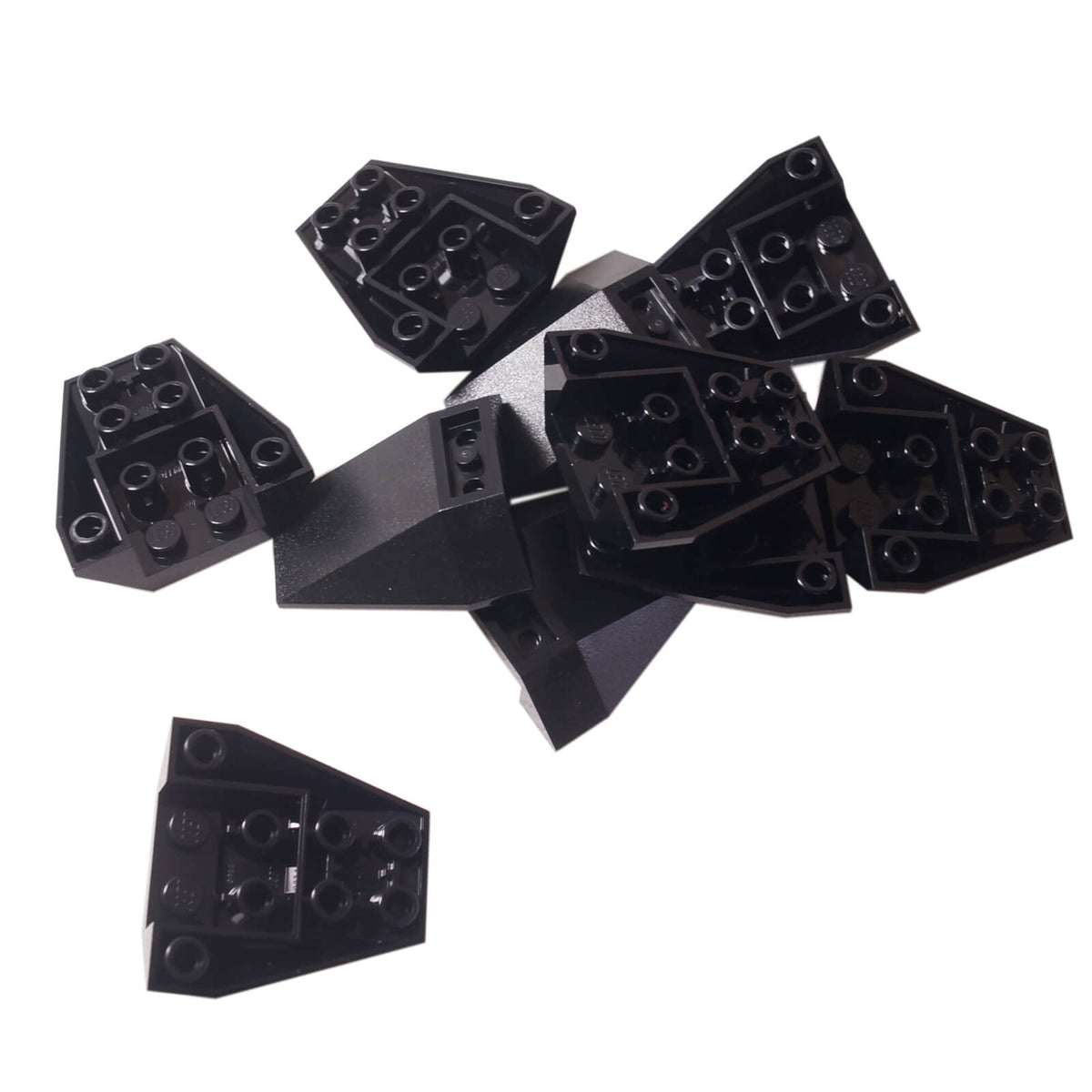LEGO® Part 13349 Wedge 4 x 4 Triple Inverted building element with an angled inverted wedge design black