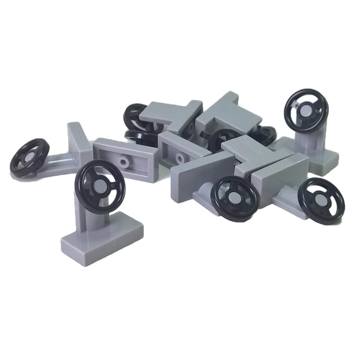 LEGO® Vehicle Steering Stand 1 x 2 with Black Steering Wheel 3829c01 – Light Bluish Gray
