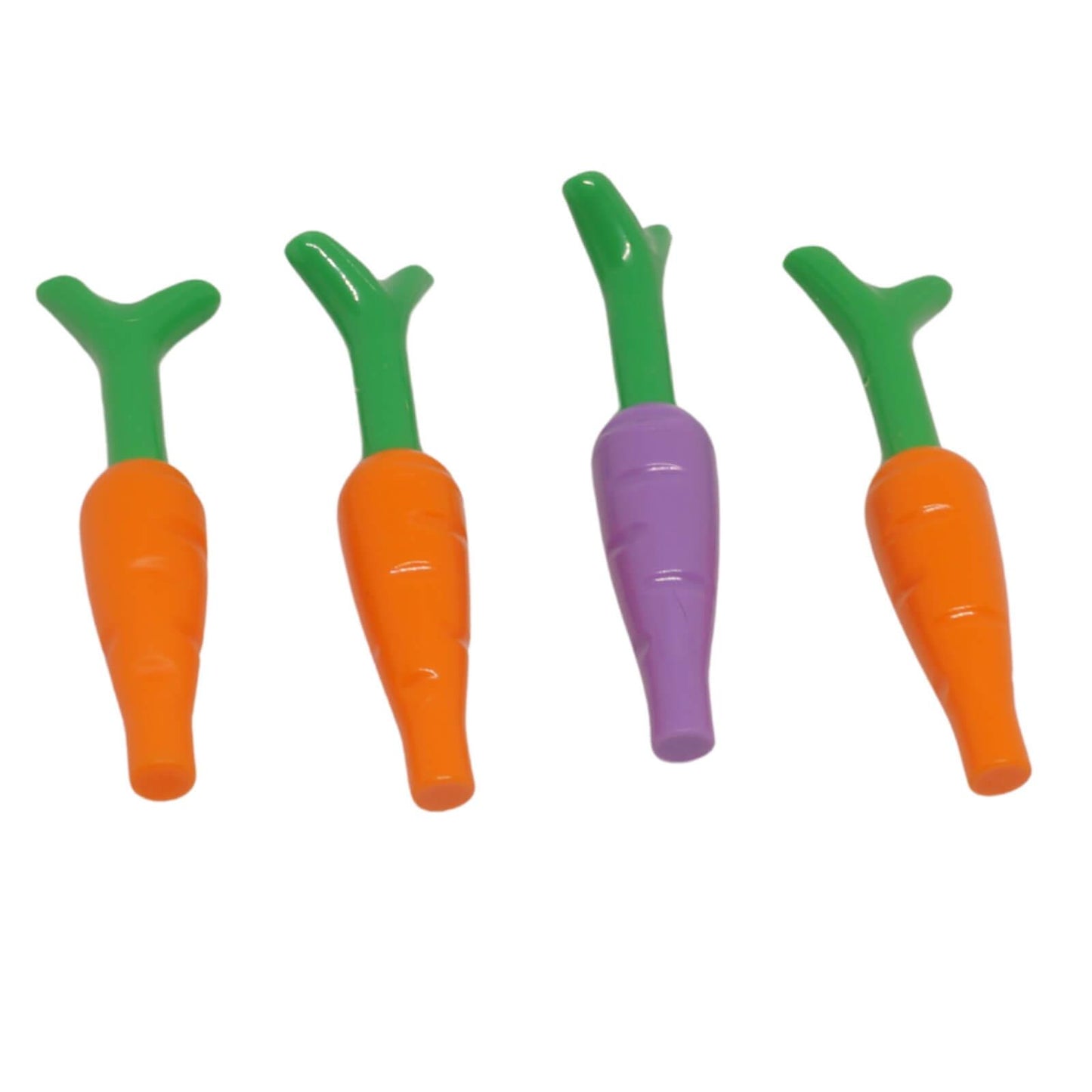 LEGO® assembled carrot accessory bundle with four vegetable food pieces