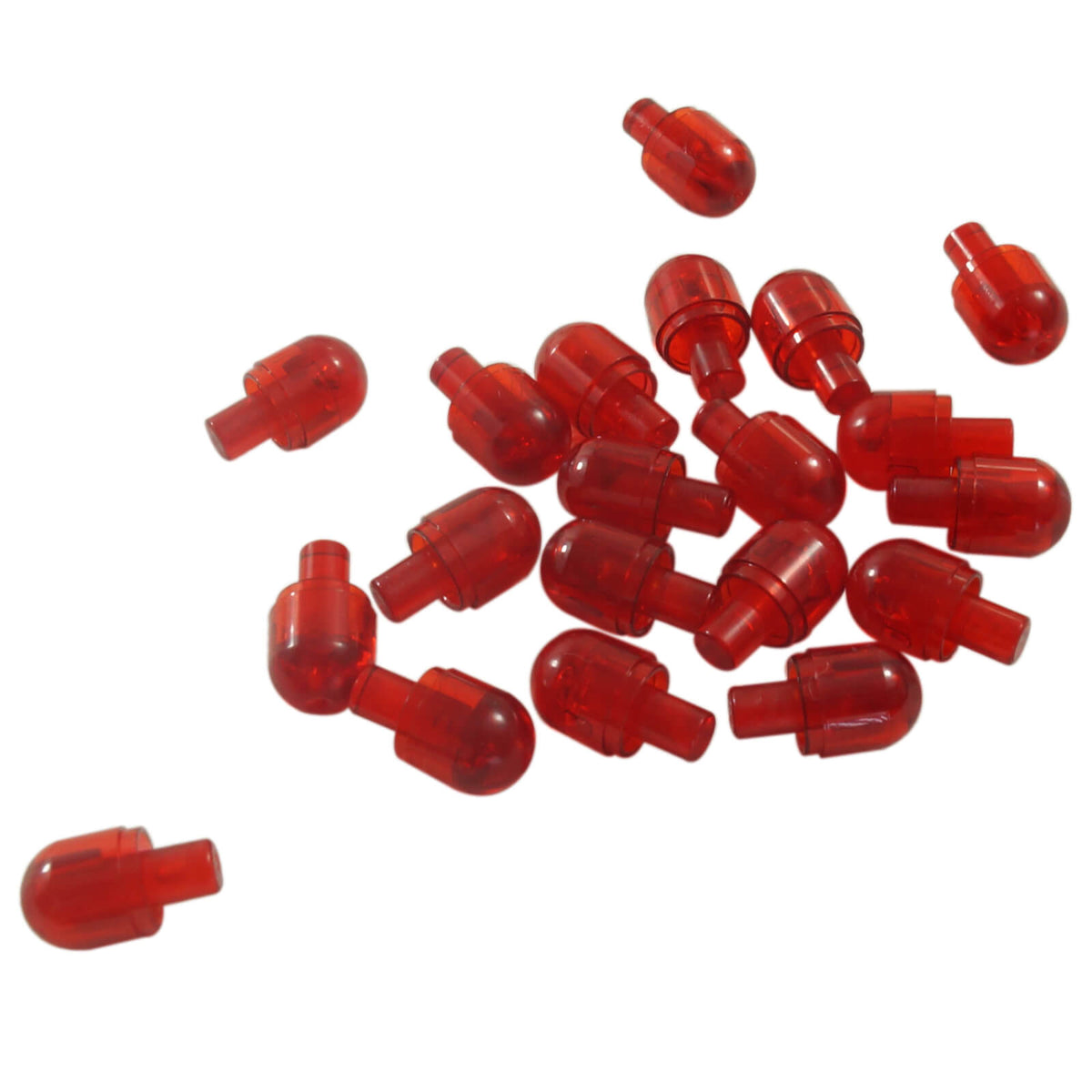 LEGO® 58176 BIONICLE Barraki Eye bar with light cover in Trans-Red, lot of 20