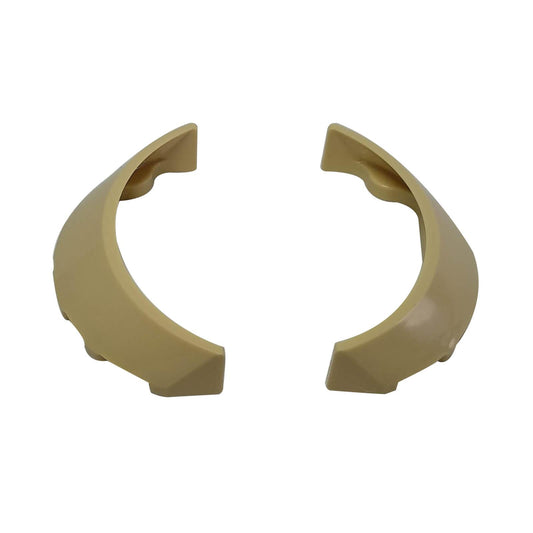 LEGO 62360 curved windscreen in Dark Tan, lot of 2 pieces