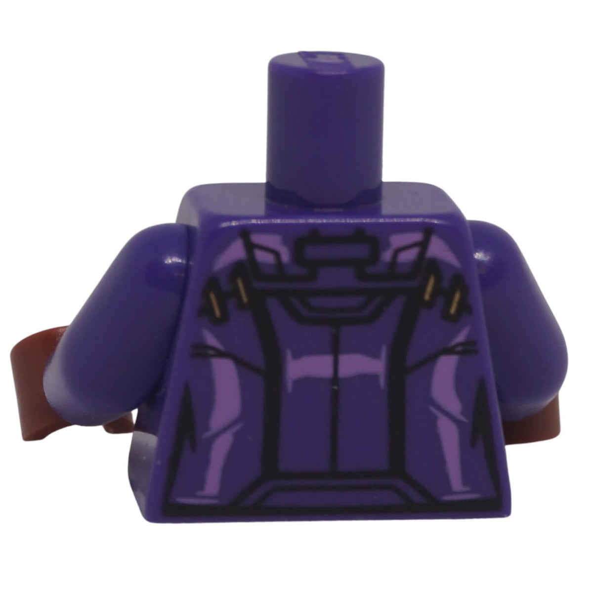 LEGO® dark purple jacket torso 973pb4418c01 back with lavender panel detailing and printed fasteners