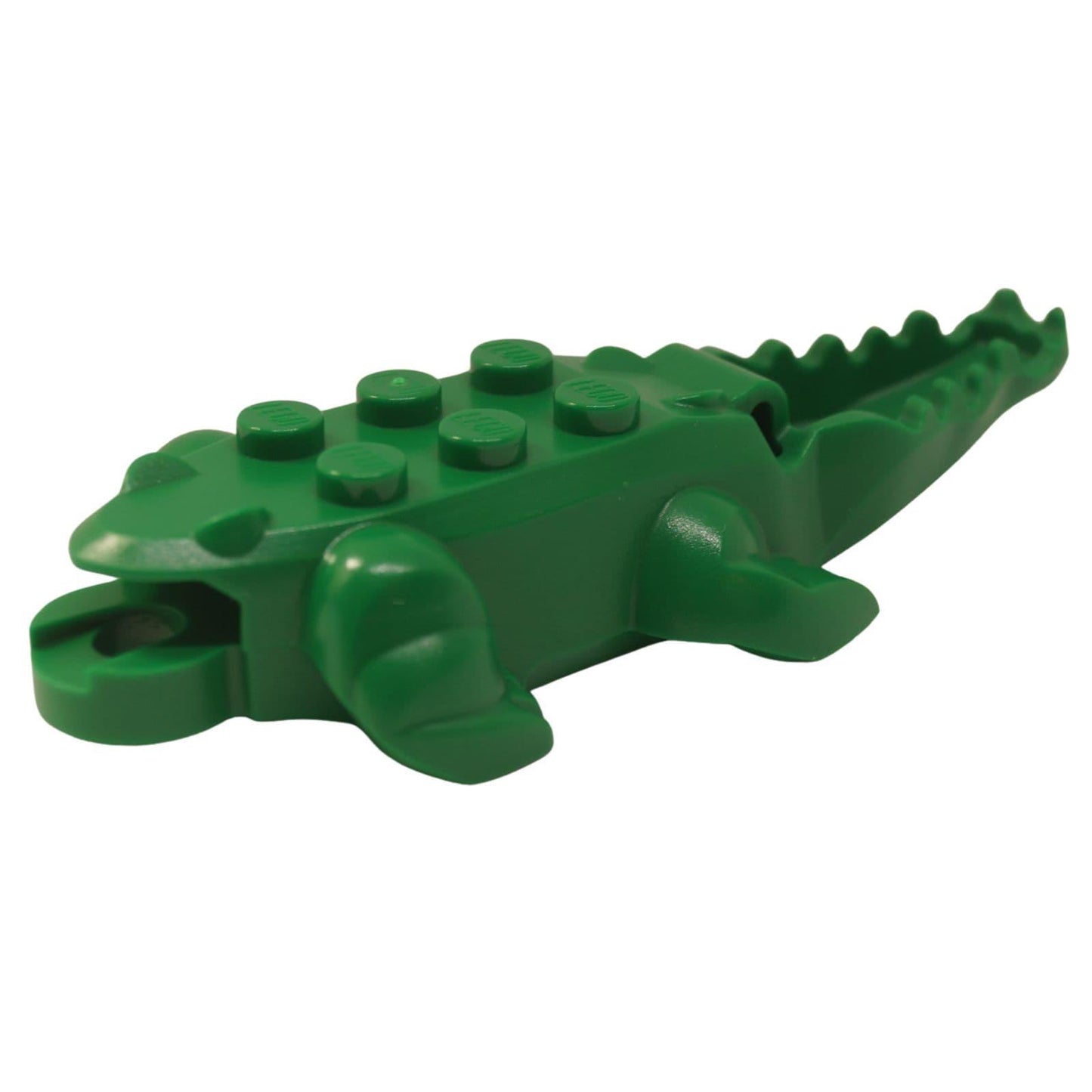 Cuerpo de Cocodrilo LEGO 18904 parte base de reptil verde con dientes vista lateral