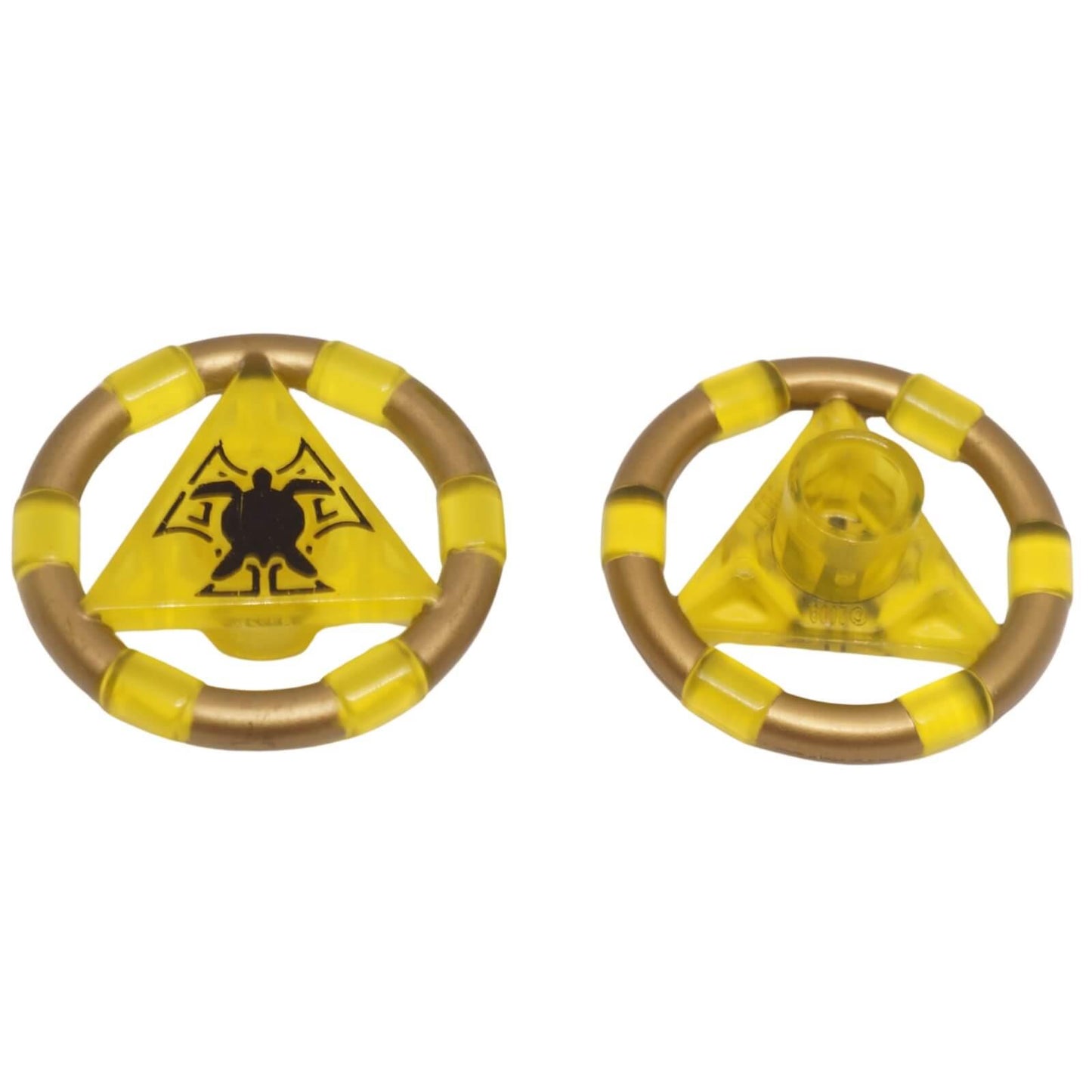 LEGO Atlantis Treasure Key ring with turtle pattern and gold bands 87748pb02