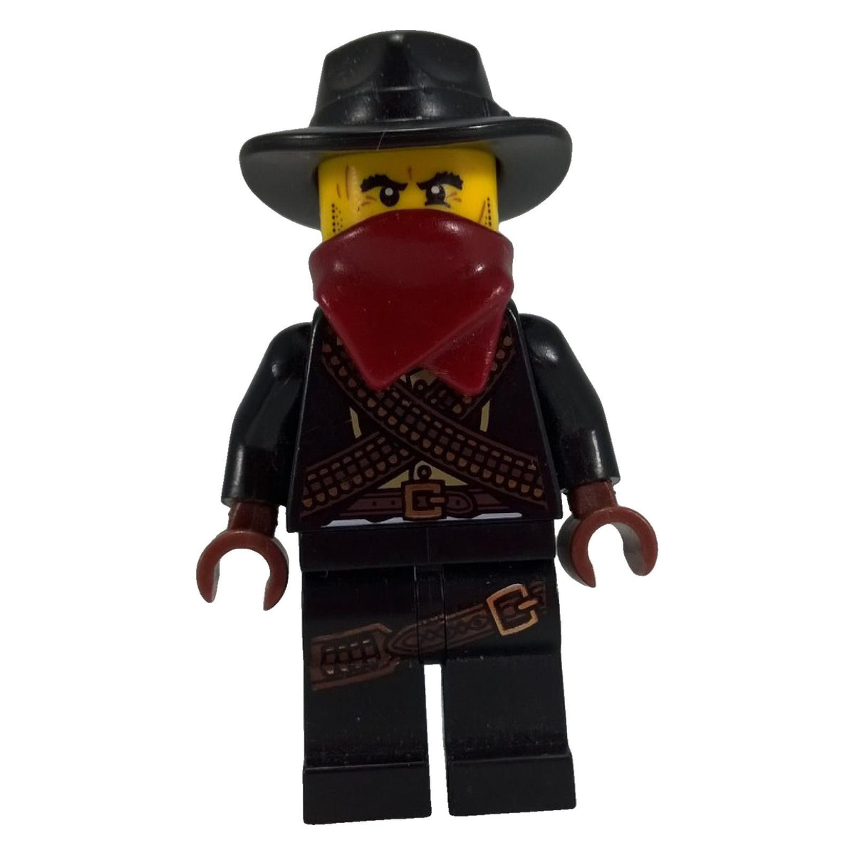 LEGO® Bandit Series 6 col085 minifigure with black hat and dark red bandana