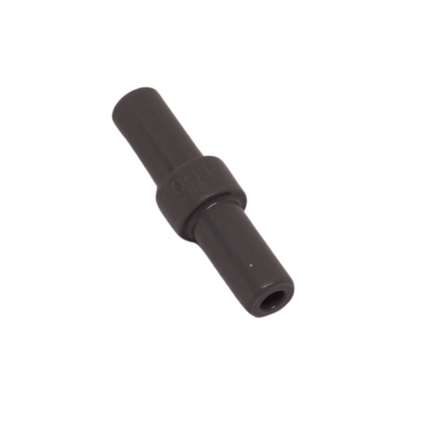 LEGO® bar 2L with integrated stop ring, short rod element for controlled positioning and secure attachments, dark bluish gray color