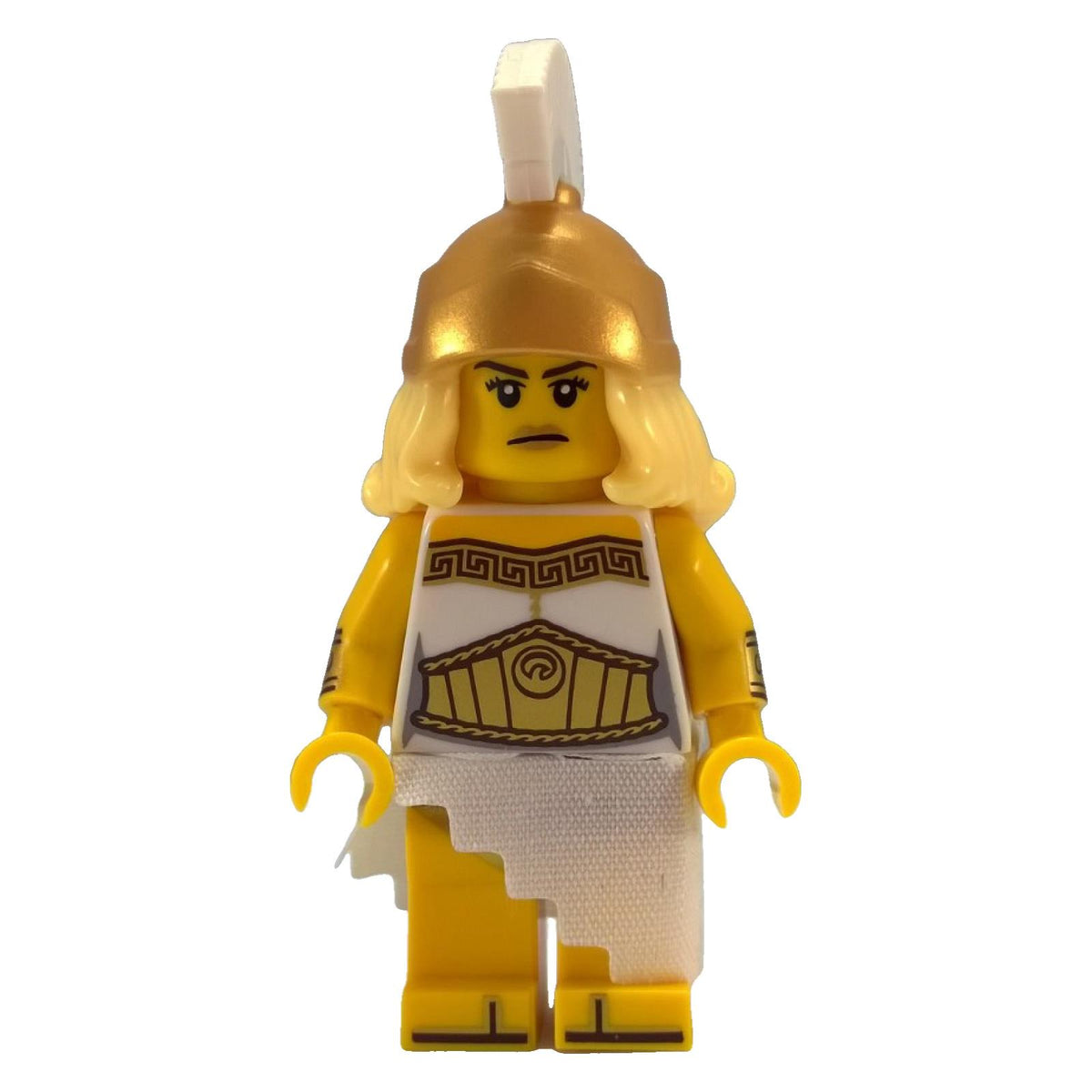 LEGO® Battle Goddess Series 12 col183 minifigure with gold helmet and white crest