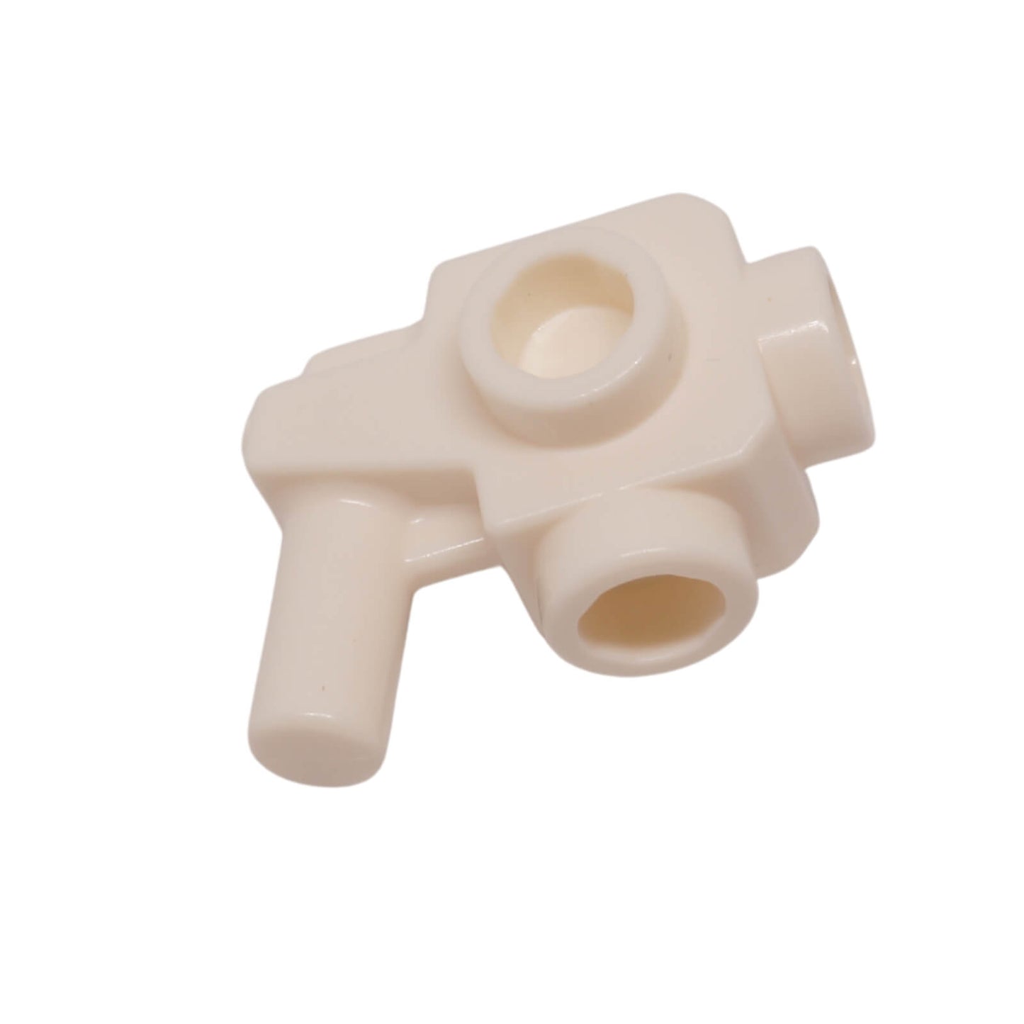 LEGO blaster gun with studs part 44709 customizable weapon piece, white