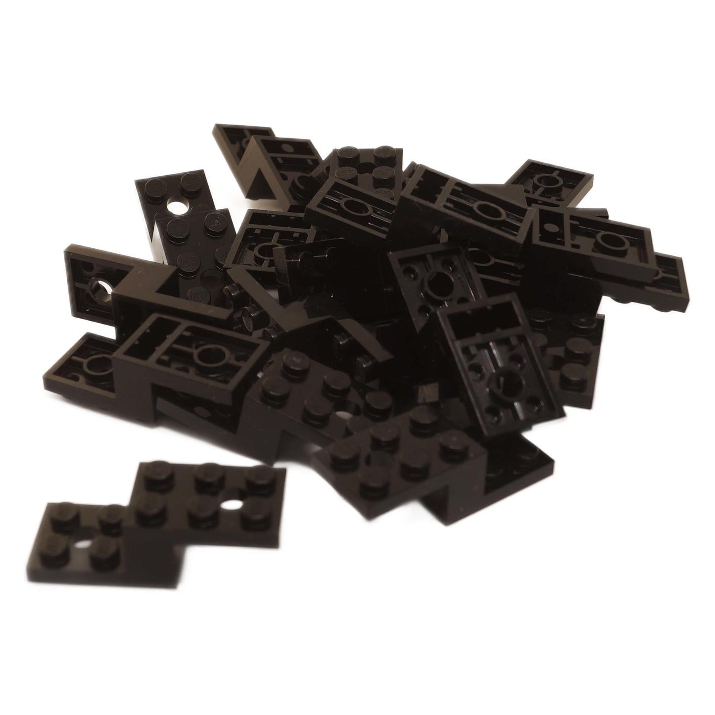 A bulk lot of twenty LEGO® Brackets 5x2x1 1/3 with two Technic pin holes, part 79180, on clearance sale.