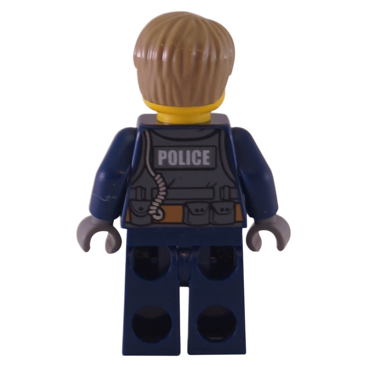 Back of LEGO® City Chase McCain police minifigure cty0780 showing POLICE uniform print