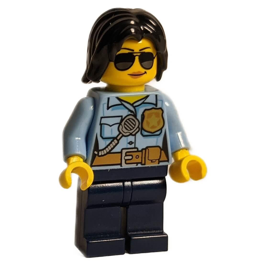 LEGO female police officer cty0936 with sunglasses and dark blue legs