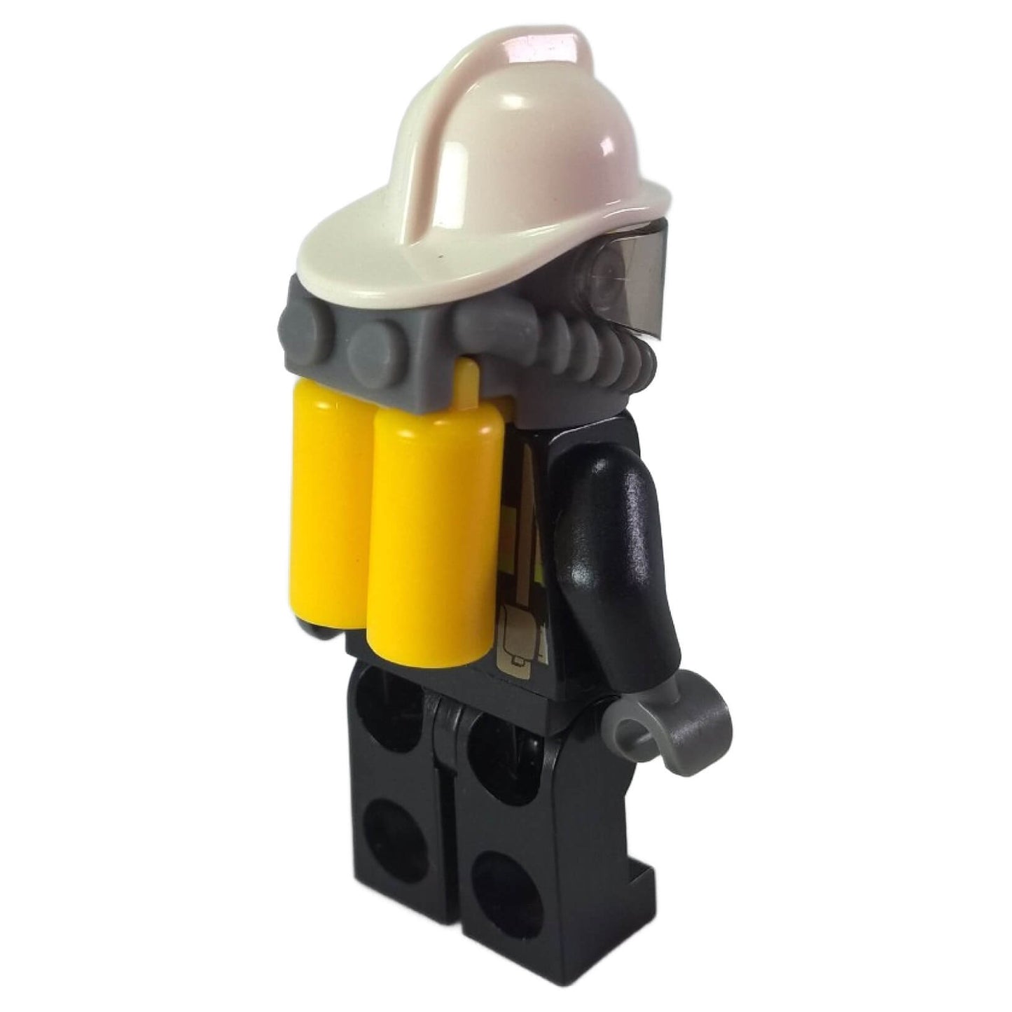 LEGO City firefighter minifigure cty0637 with visor helmet and breathing apparatus, back profile