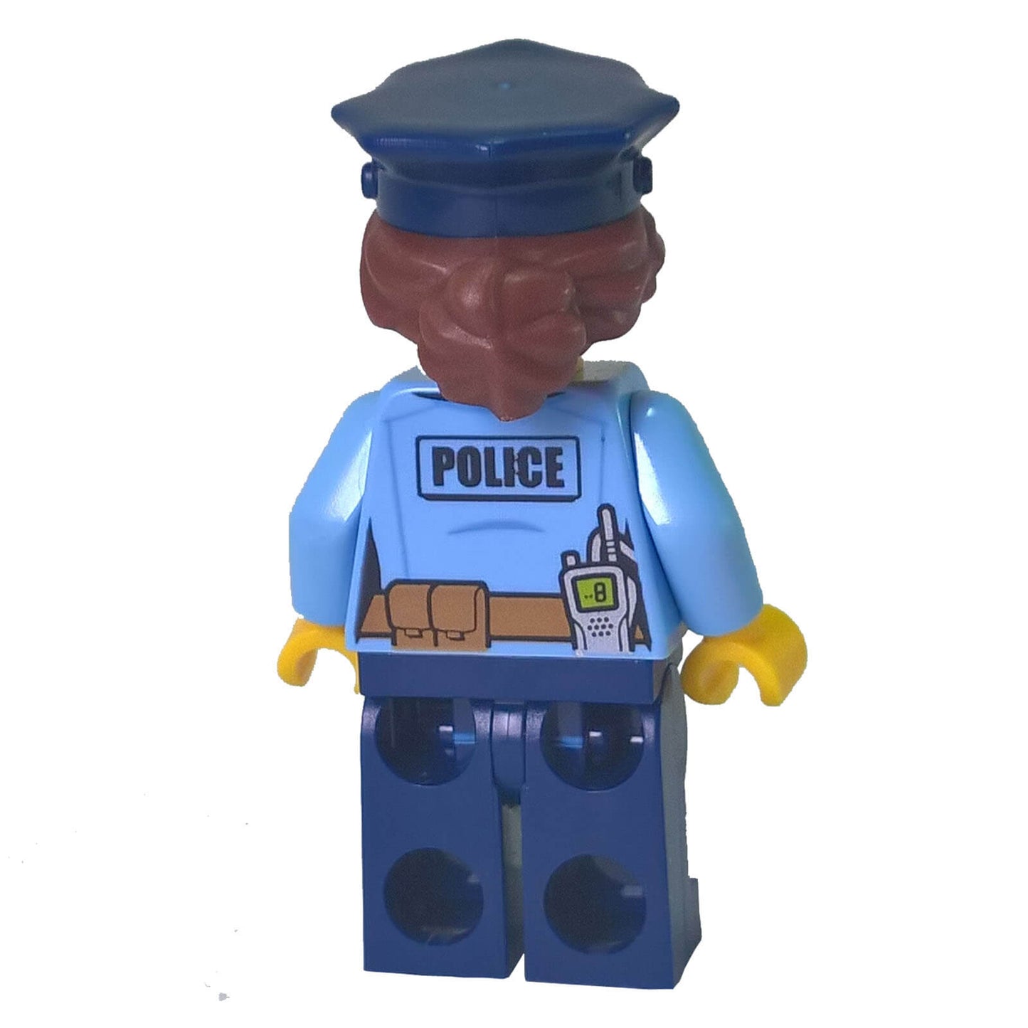 LEGO® City Female Police Officer cty0732 with Bright Light Blue Shirt Badge Radio and Dark Blue Police Hat