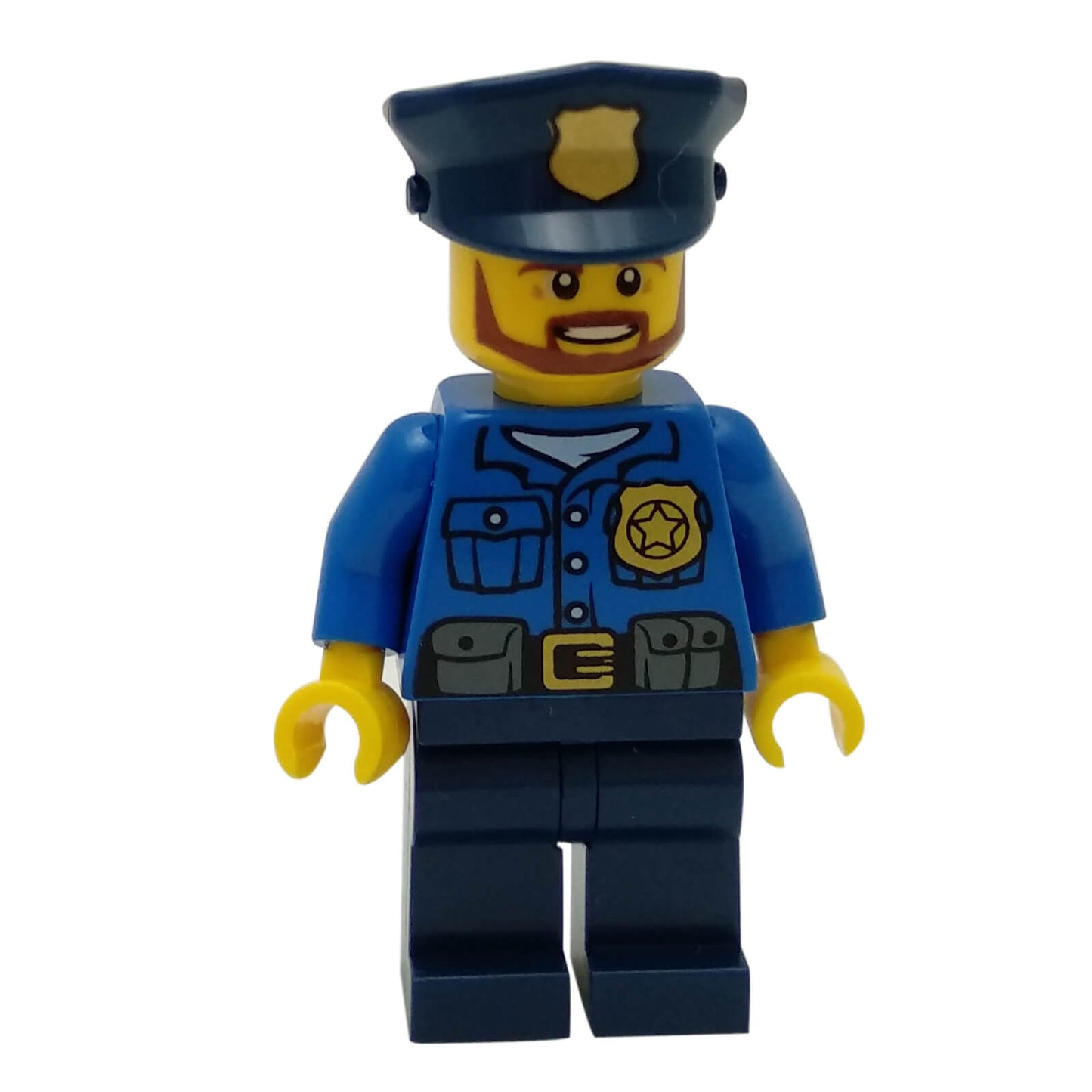 LEGO® City Police Officer cty0477 with Blue Shirt Dark Blue Police Hat and Beard