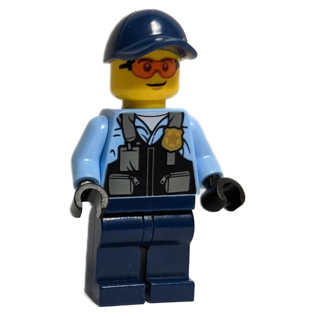 LEGO Police minifigure cty1565 with blue cap and orange glasses