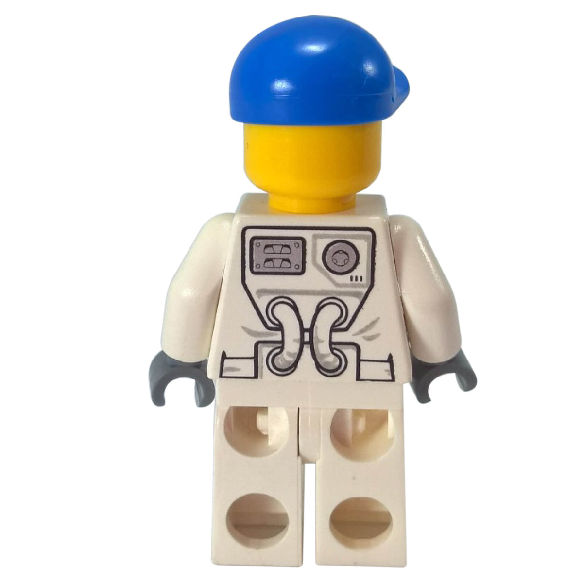 LEGO® City Space Astronaut cty0221 with White Legs Blue Short Bill Cap and Brown Eyebrows backside