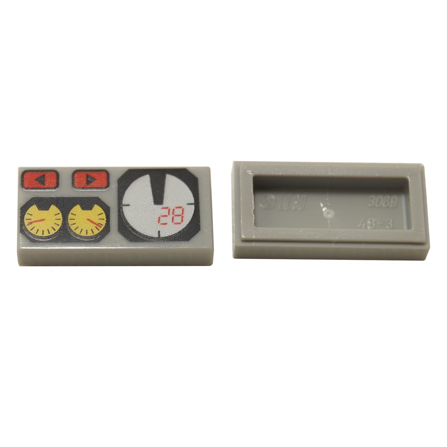 LEGO control panel printed tile 1x2 gauges display part 3069bpx19