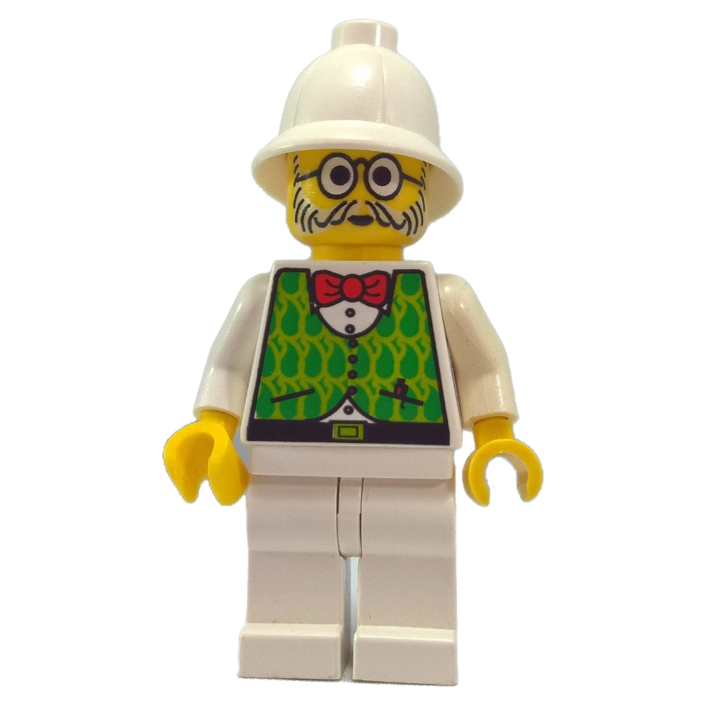 LEGO Dr Kilroy minifigure adv026 with pith helmet and vest