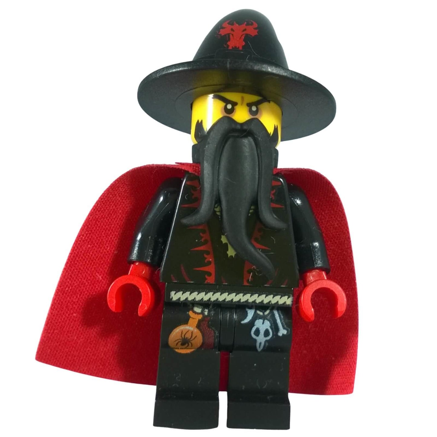 LEGO Dragon Wizard minifigure cas534 castle magic figure red cape hat