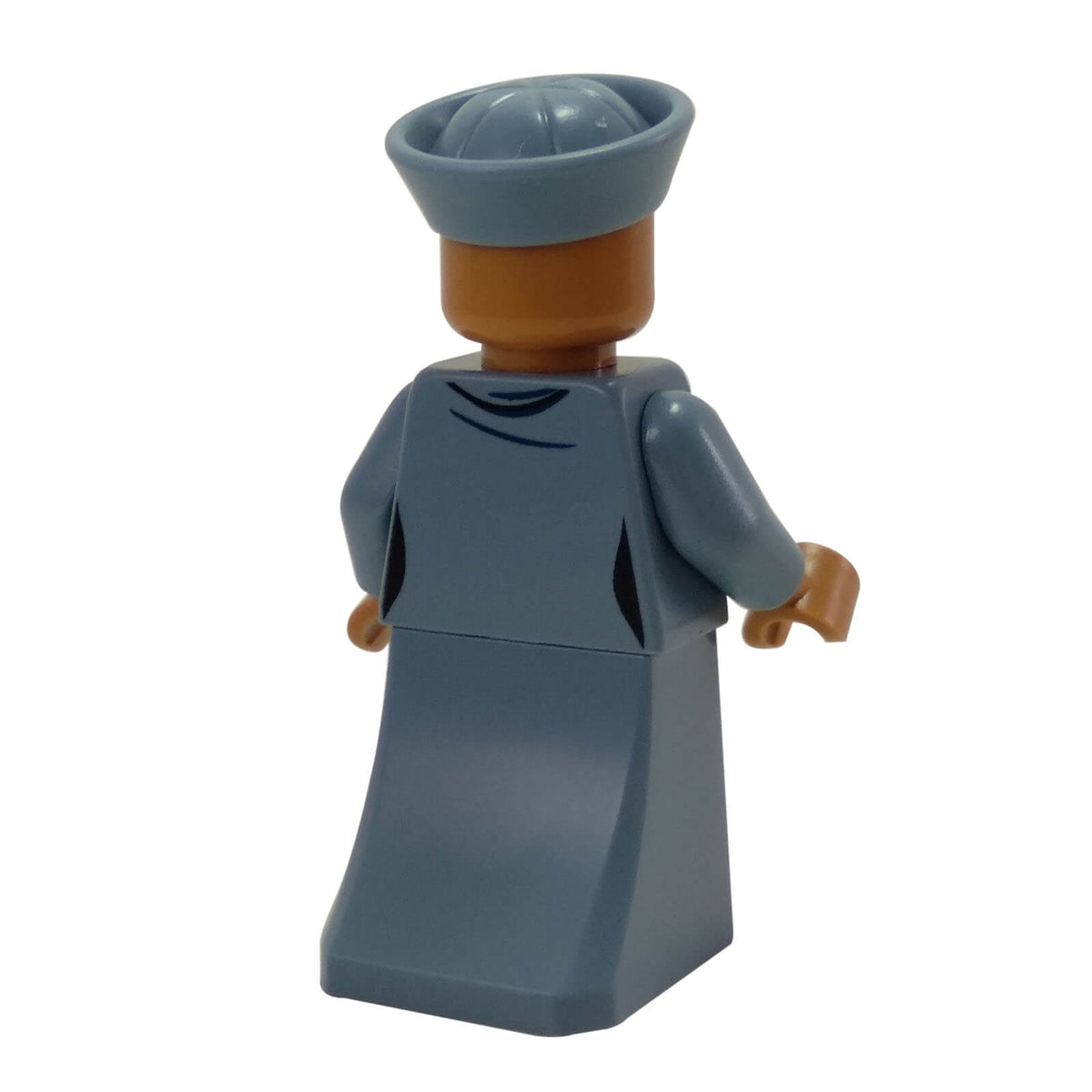 LEGO® Fantastic Beasts Seraphina Picquery hp167 minifigure with Sand Blue hat, matching dress and smiling face - backside