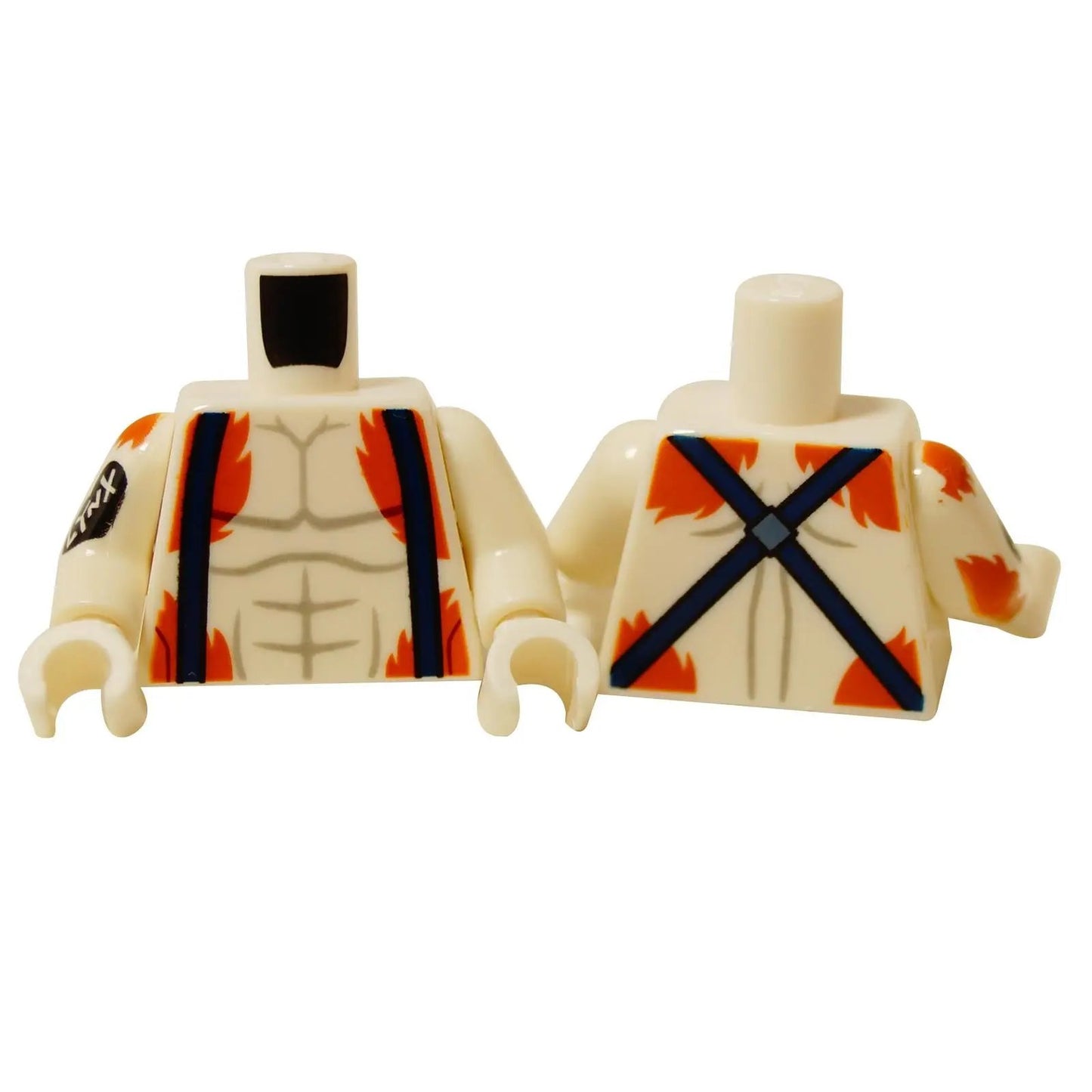 LEGO® Fortnite Lynx minifigure torso Stage 1, printed torso with harness straps and muscle detail