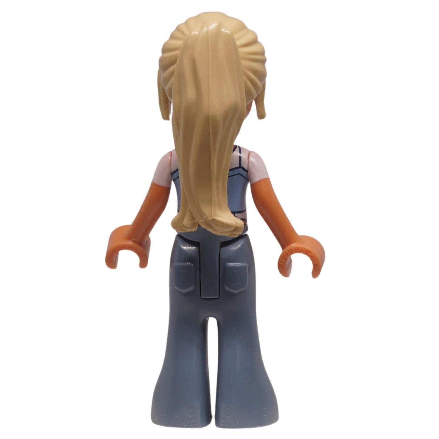 LEGO Friends Sara minifigure frnd0811 blue top sand blue trousers, back profile