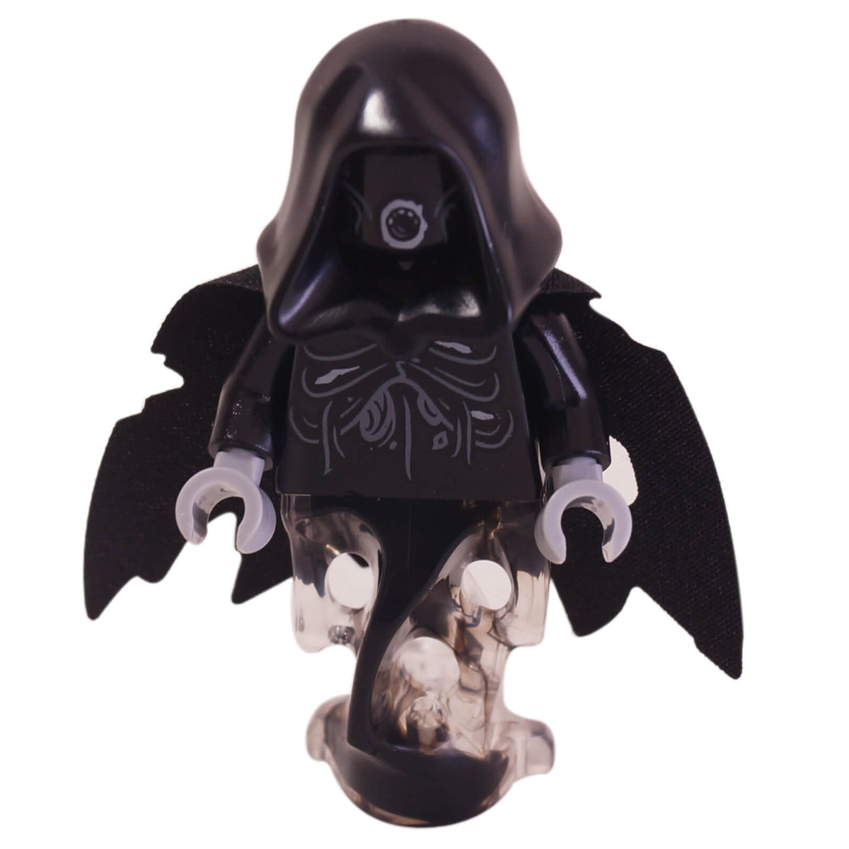 LEGO® Harry Potter Dementor hp155 minifigure with black hood, tattered black cape and transparent ghost lower body with black marbling