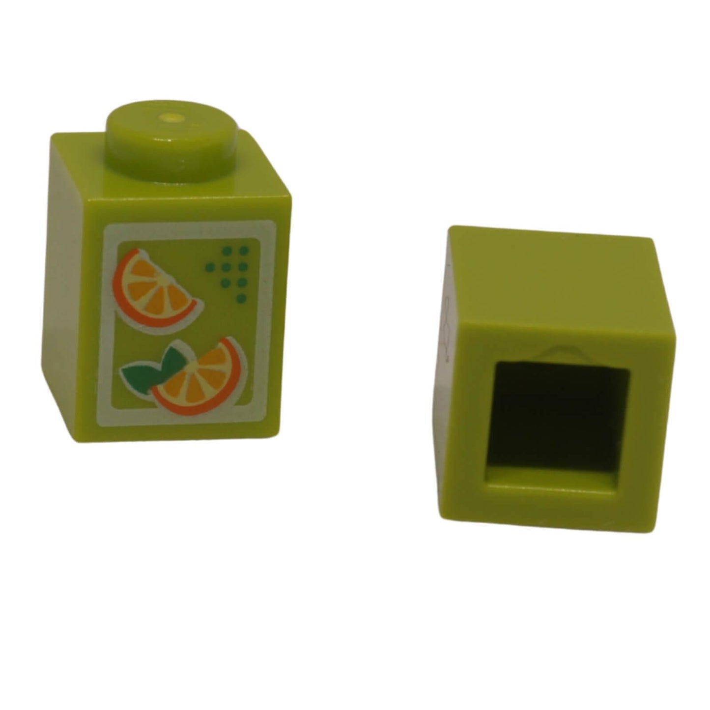 LEGO® Printed Juice Carton Brick 3005pb017 with Orange Slice Design