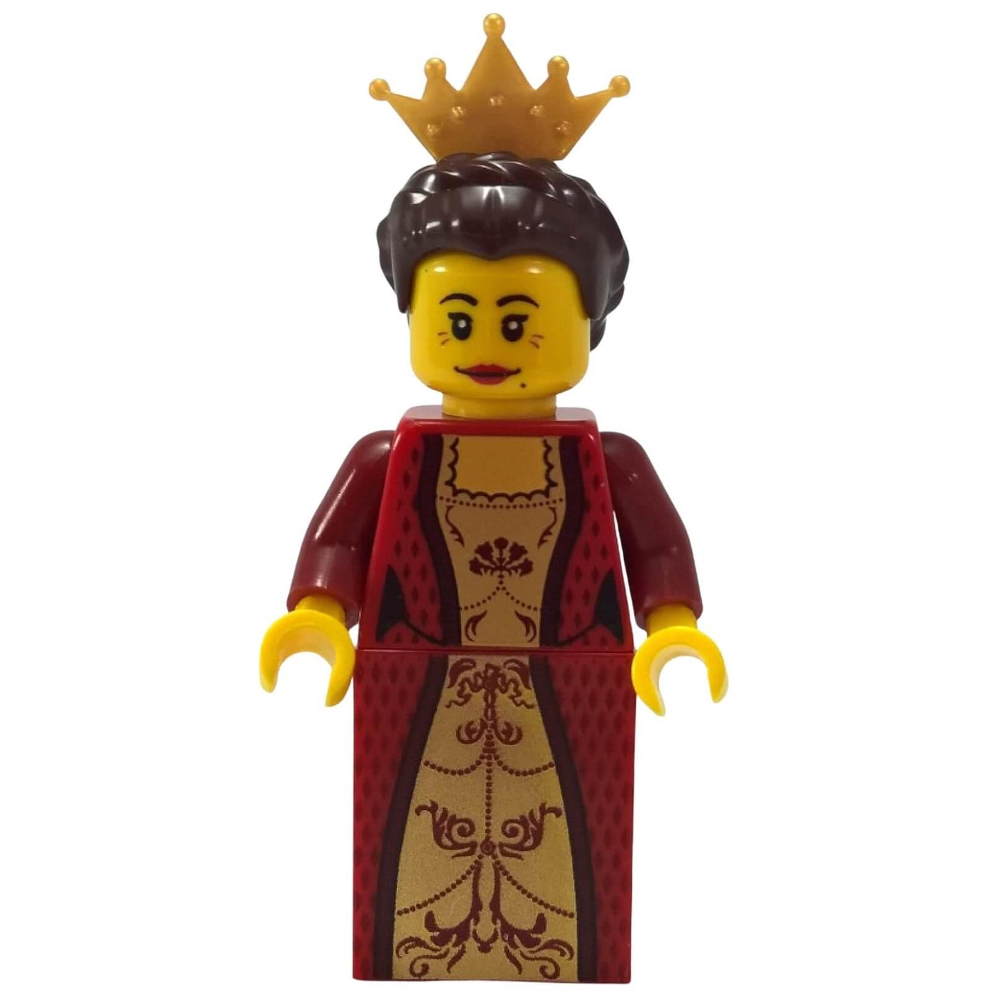 LEGO Kingdoms Queen minifigure cas504 with crown and red royal dress