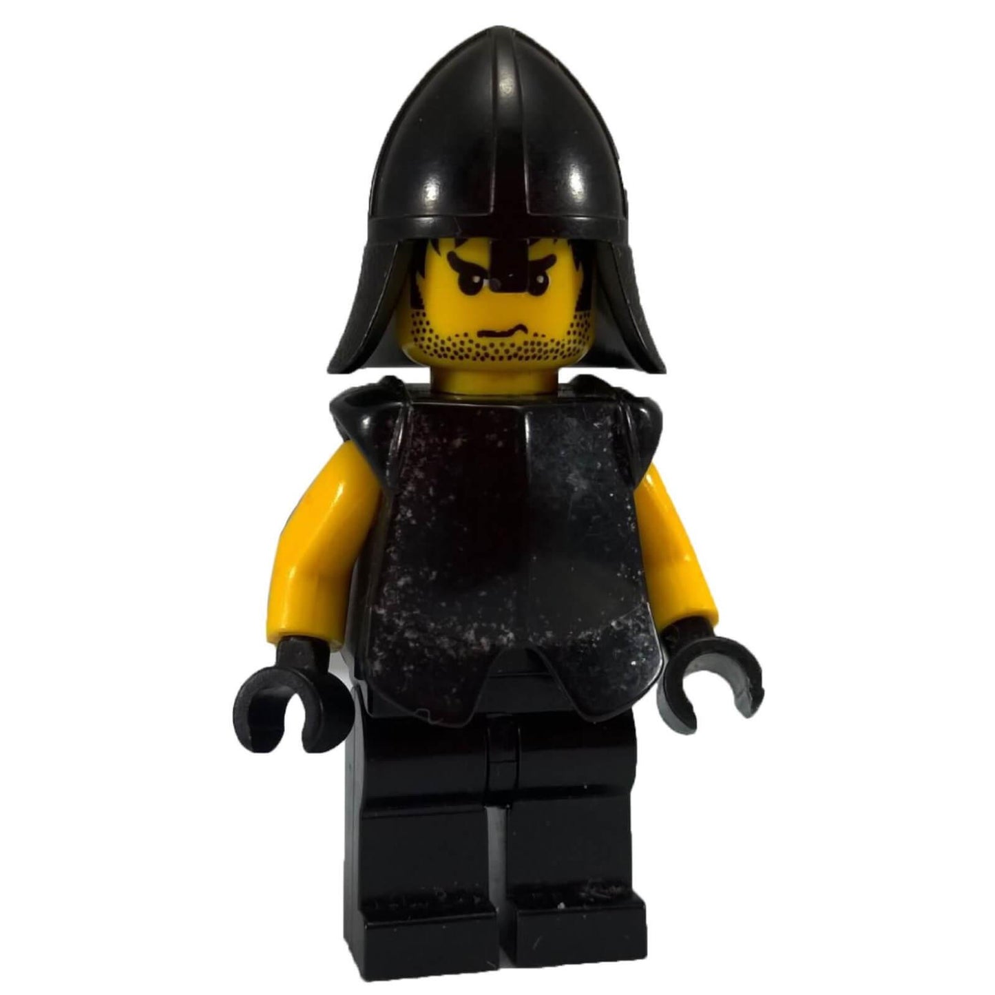 LEGO Knights Kingdom Rogue Knight minifigure cas312 with speckled armor and black helmet