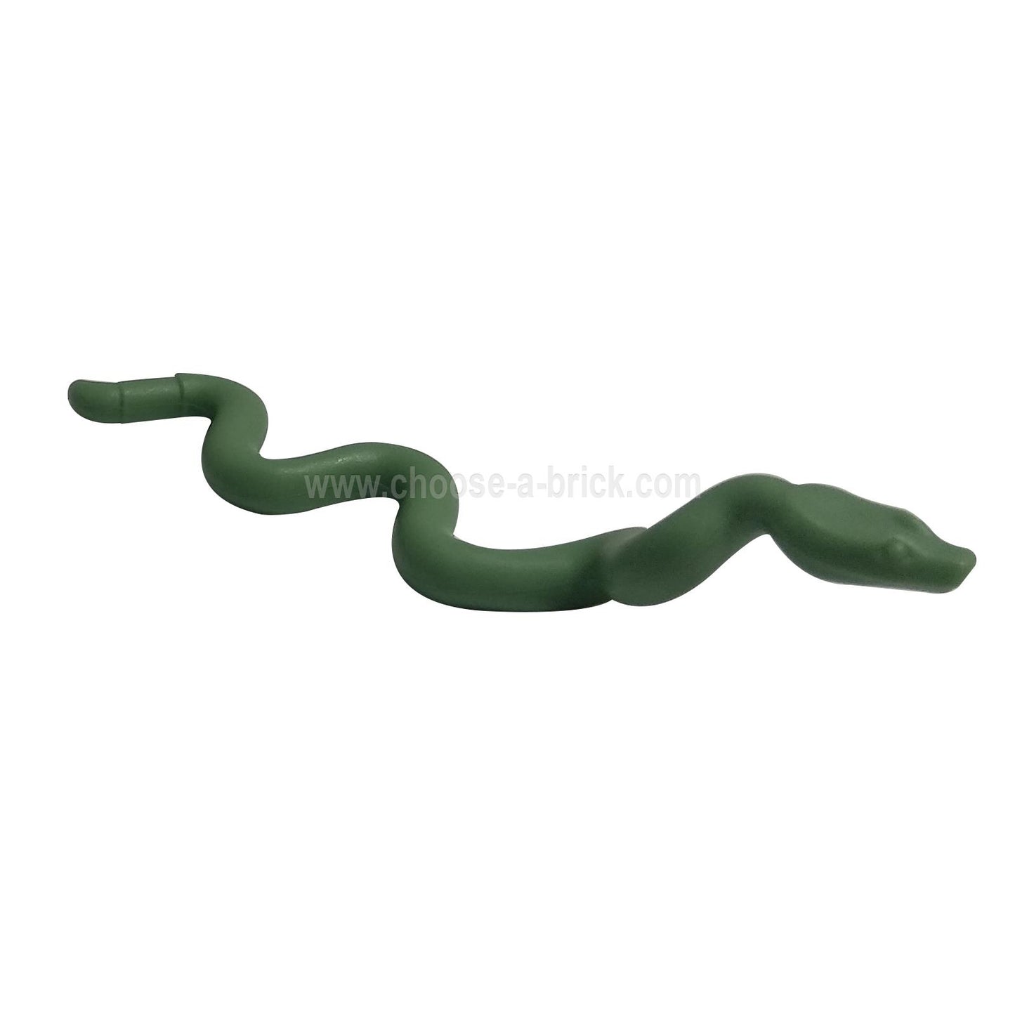 Figura di animale LEGO grande serpente verde sabbia con testa sollevata 38801