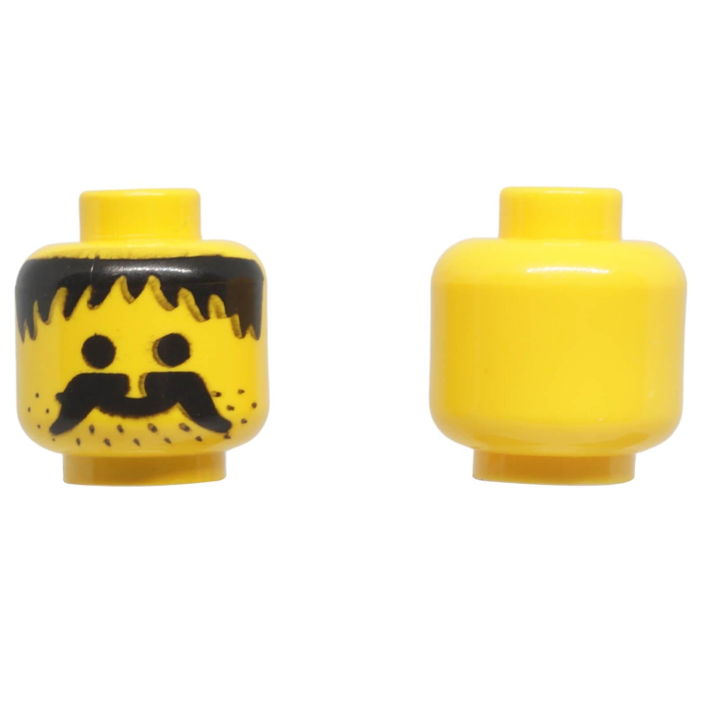 LEGO® male minifigure head 3626px13 with mustache, stubble and classic facial expression