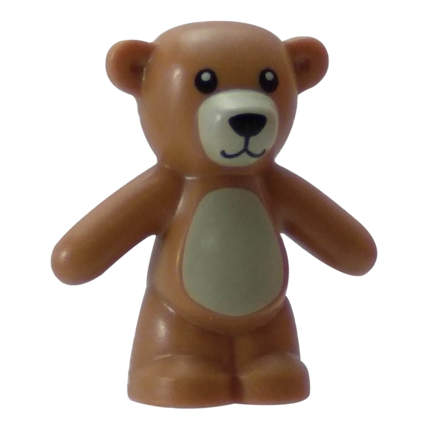 LEGO medium nougat teddy bear animal figure tan stomach printed face 98382pb001