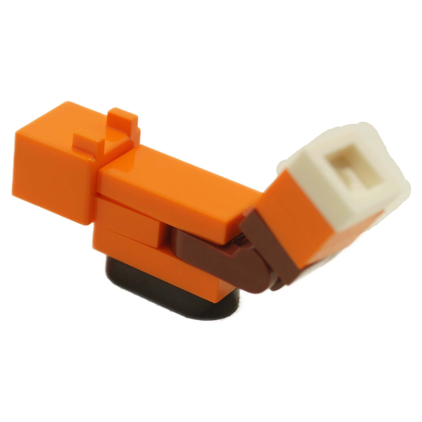 LEGO Minecraft Baba Róka téglából épített narancssárga állat hátsó nézet minefox02